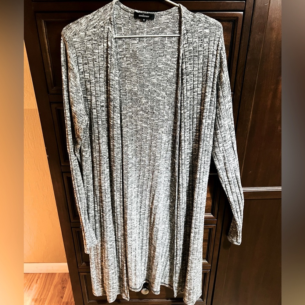 Marbled Gray duster with side slits